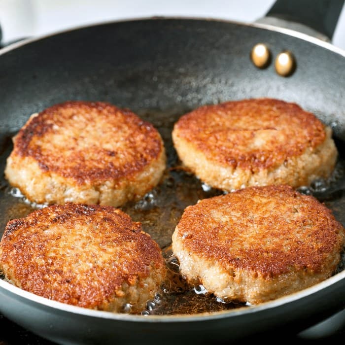 image of Karbonader (Lean Beef Patties) with Caramelized Onions