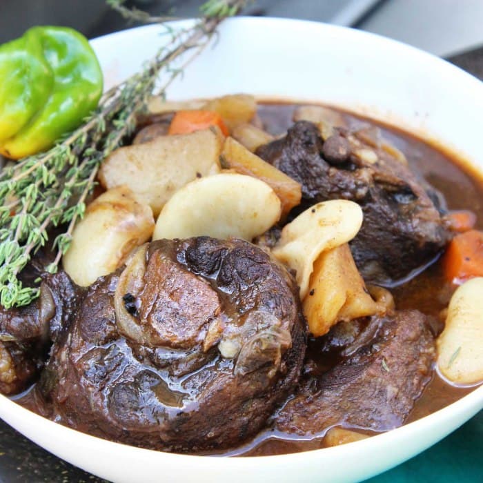image of Oxtail with broad beans