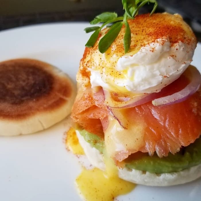 image of Salmon Eggs Eggs Benedict