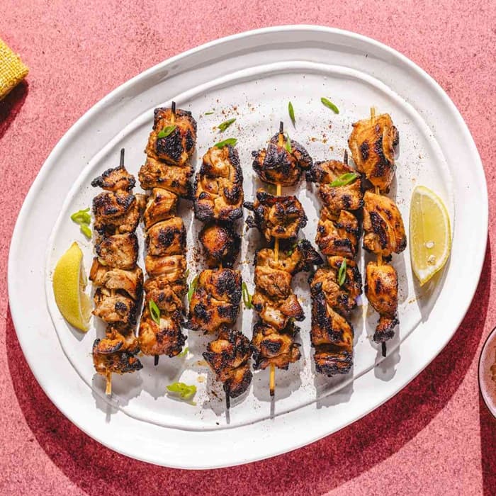 image of Smoky chicken skewers