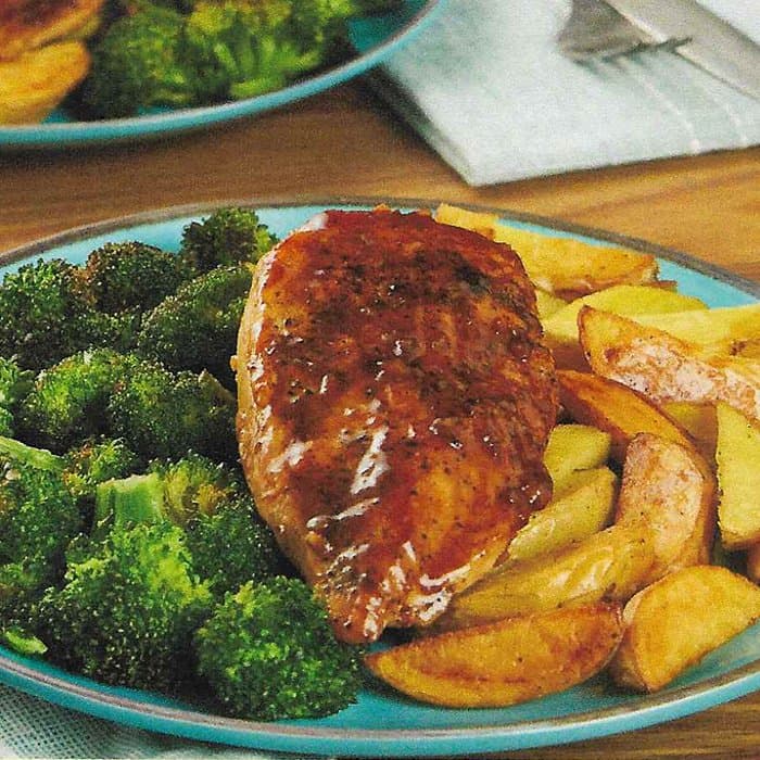 image of Honey Balsamic Chicken with Crispy Broccoli & Potatoes