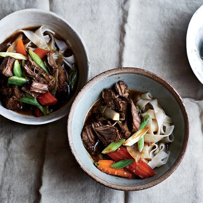 image of Lemongrass beef stew with noodles