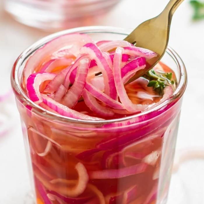 image of Red onion pickle