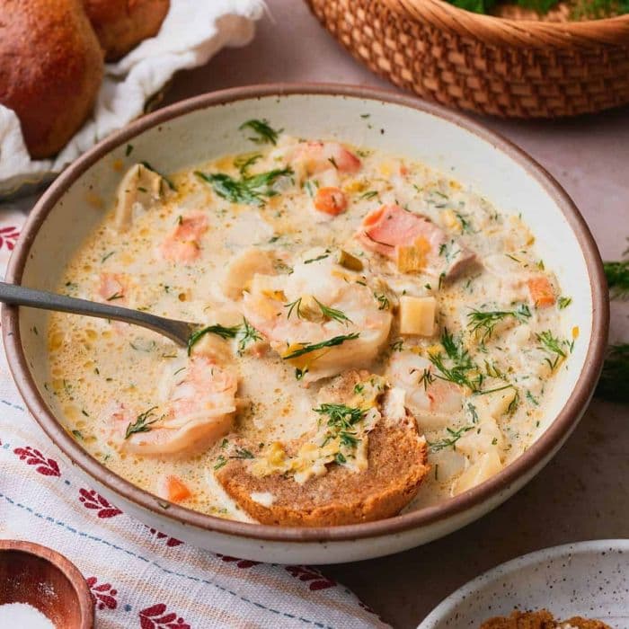 image of Fiskesuppe (Creamy Norwegian Fish Soup)