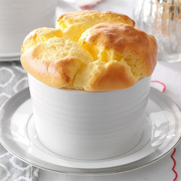 image of Three-cheese souffles