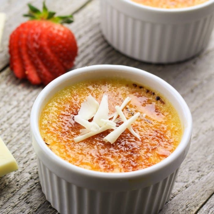 image of White chocolate creme brulee