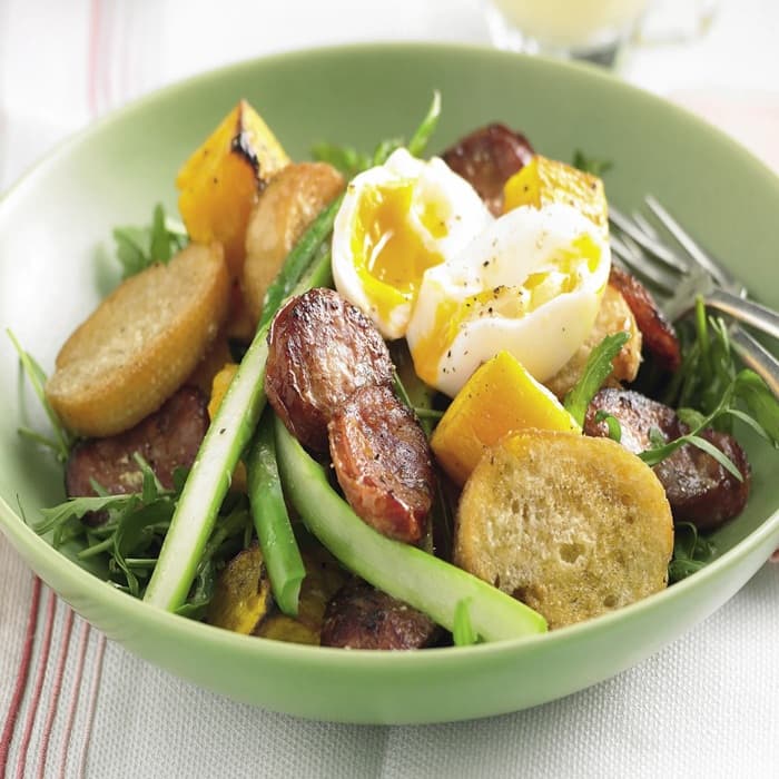 image of Chorizo & soft-boiled egg salad