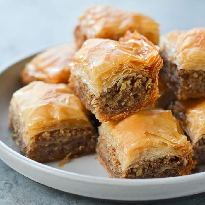 image of Baklava with spiced nuts, ricotta & chocolate